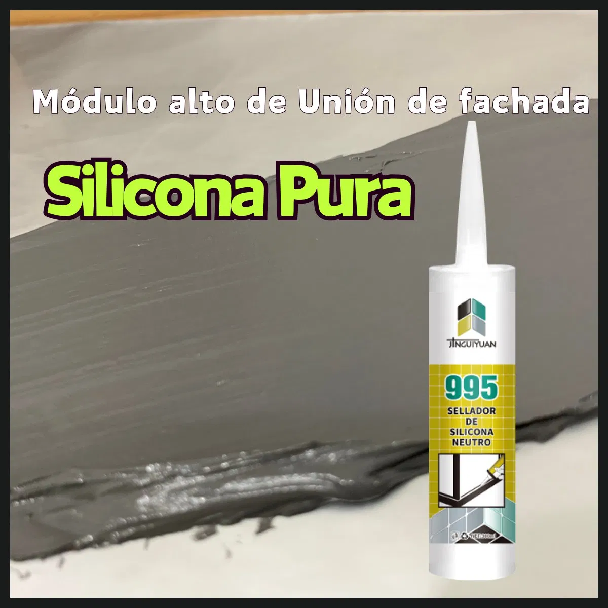 No Corrosiva Silicona PARA Aluminio Metales Blanca Autonivelante Ceramica Madera