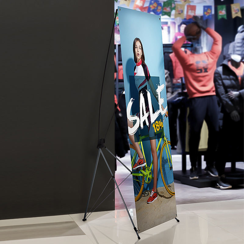 Top Quality portable Easy Install L Banner Stand With Printing