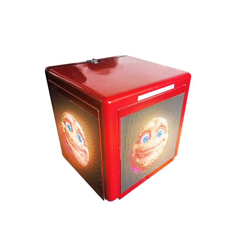 Motorbike LED Screen Delivery Box Electric-Bike Trunk Outdoor Takeaway LED Advertising Display