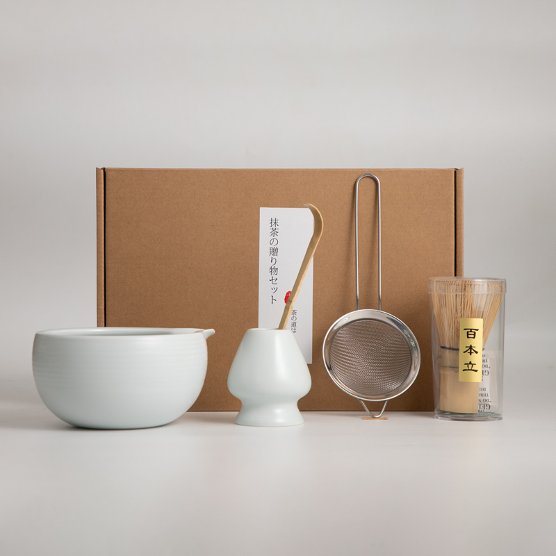 High Quality Ceramic Matcha Bowl Set Bamboo Tea & Coffee Bowl Brush Quality Matcha Tea & Coffee Set