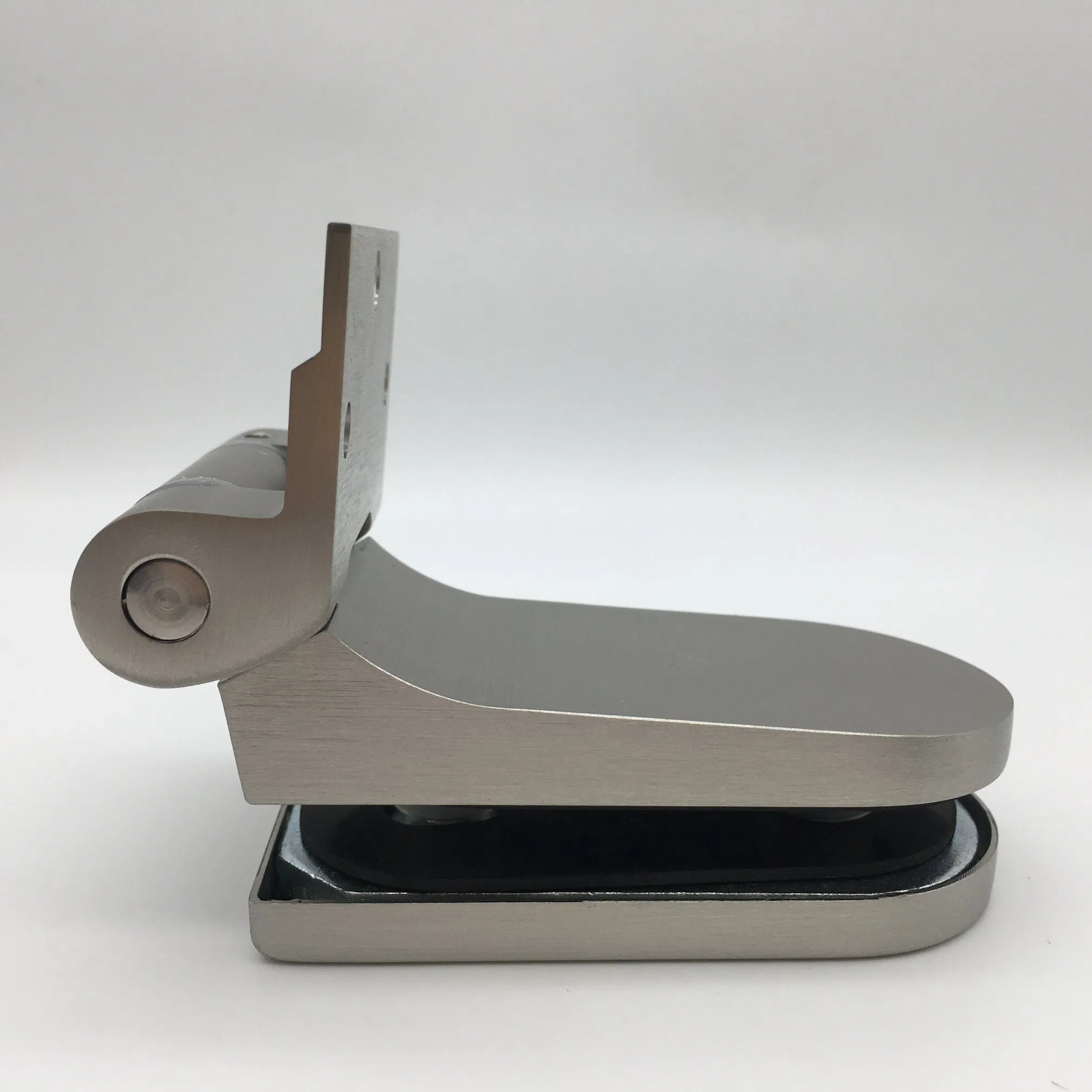 Matt Satin Aluminun Material Frameless Glass Door Hinge for Commercial Office