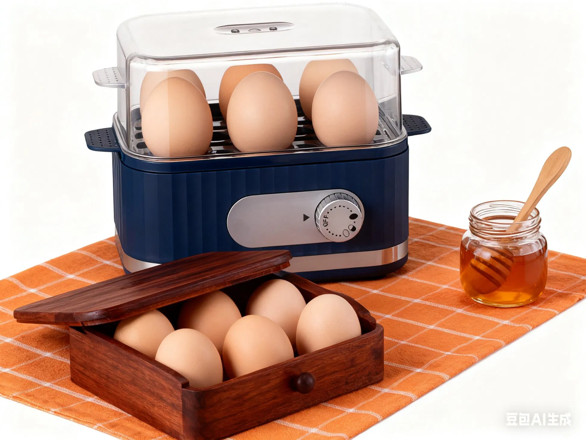 Compact Electric Egg Boiler with Timer for 6 Eggs 400W Capacity