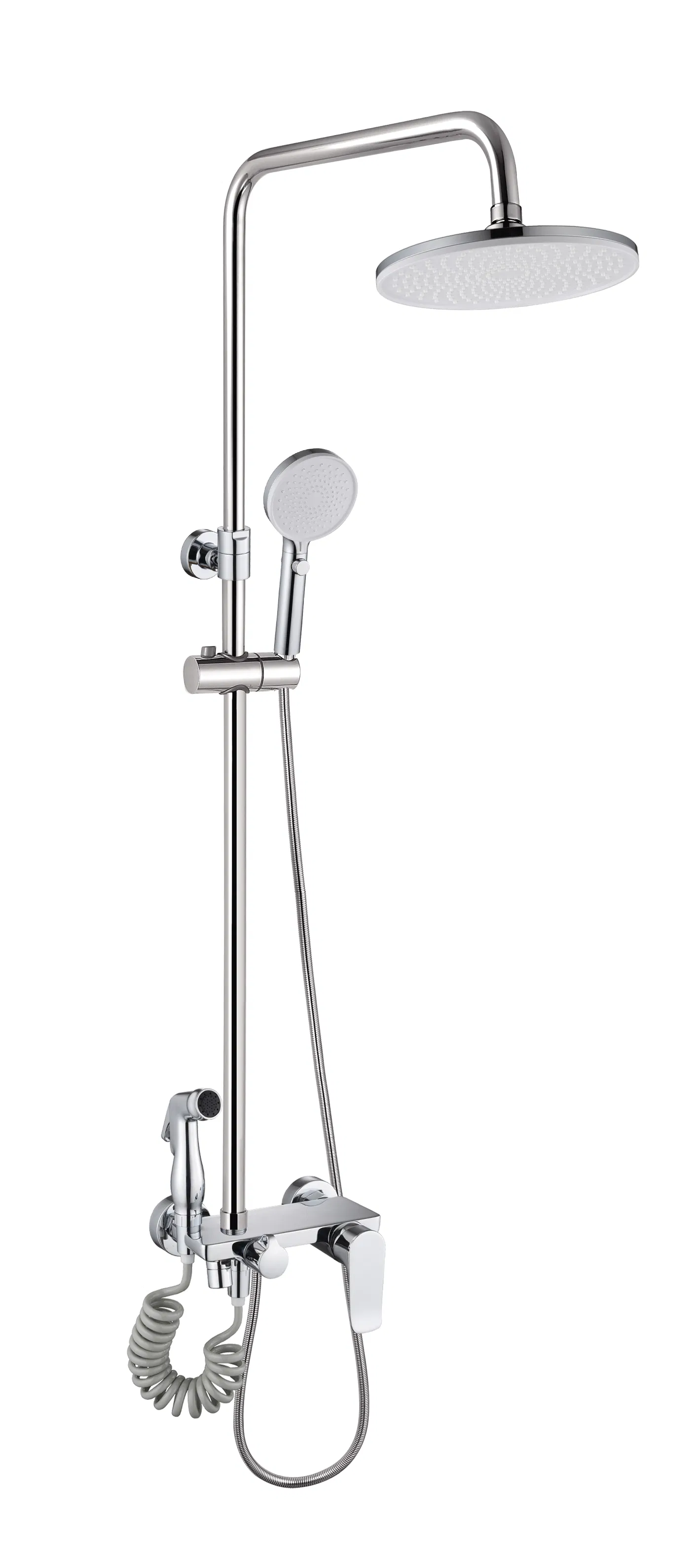 Sanitary Ware Toilet 3 Way Functions Single Handle Brass Shower Bar Shower Head Rainfall Shower System Set Shower Faucet