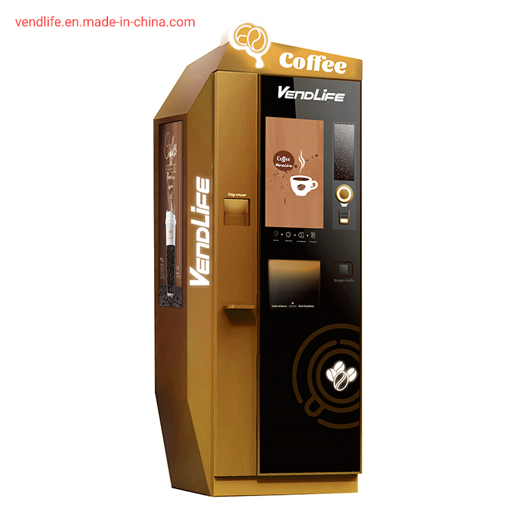 Intelligent Bean to Cup Coffee Vending Machine with Refrigeration and Heating