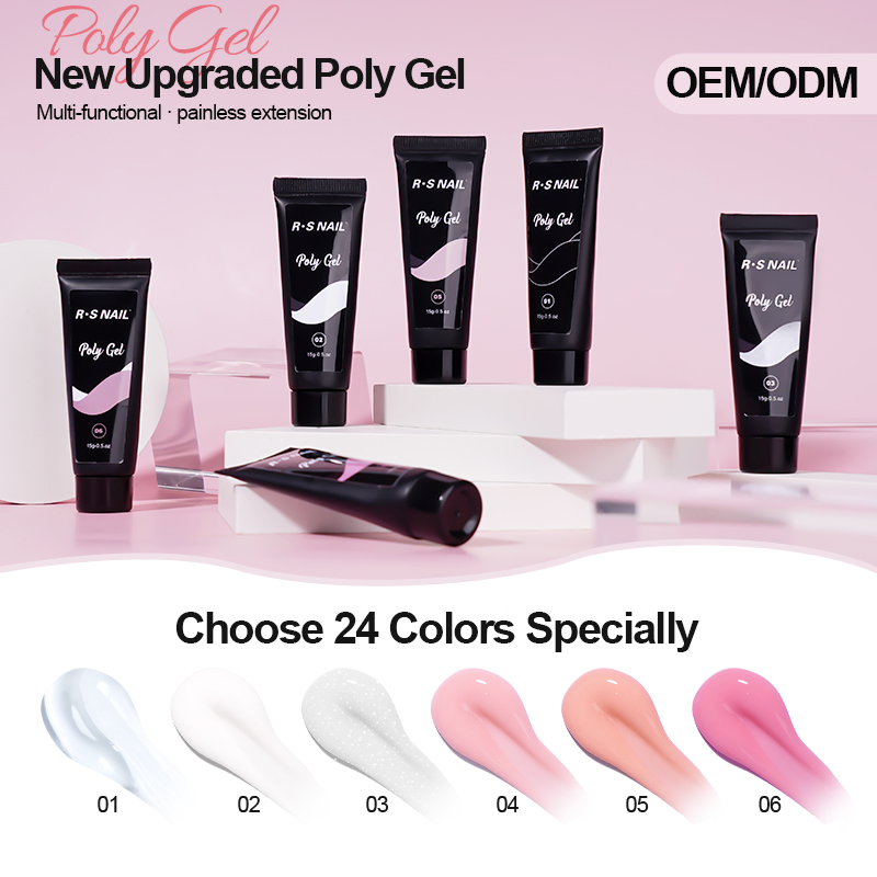 R S Nail Wholesale 15g Hema Free Clear Jelly Color Solid Builder Nail Acrylic Extension Poly Gel
