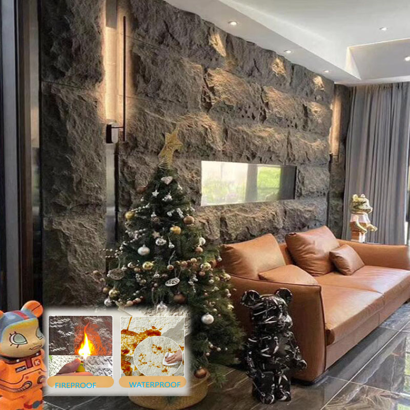 High Moisture Resistance PVC Wall Panel Soft PU Rock Wall Decor