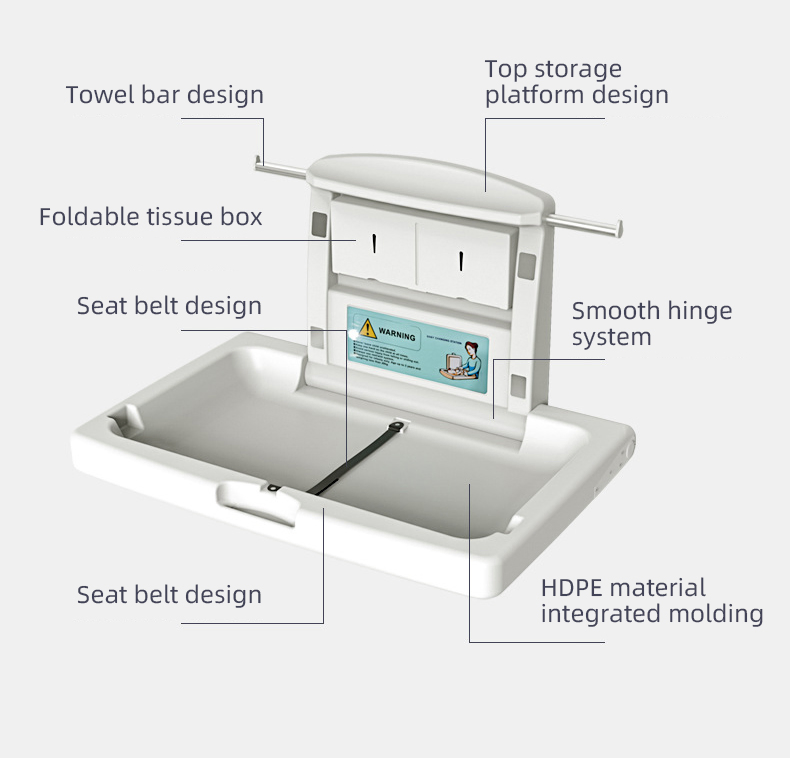 Practical Baby Changing Station for Commercial Baby Care Durable Baby Changing Table for Public Spaces and Facilities High-Quality Baby Changing Station for Bus
