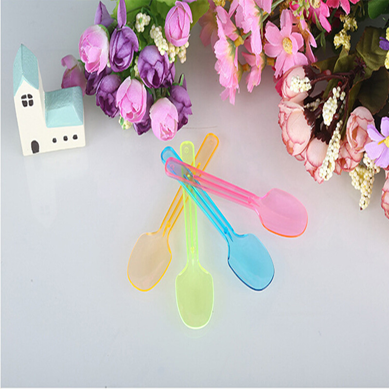 Eco-Friendly Disposable Plastic Milk Tea Spoons