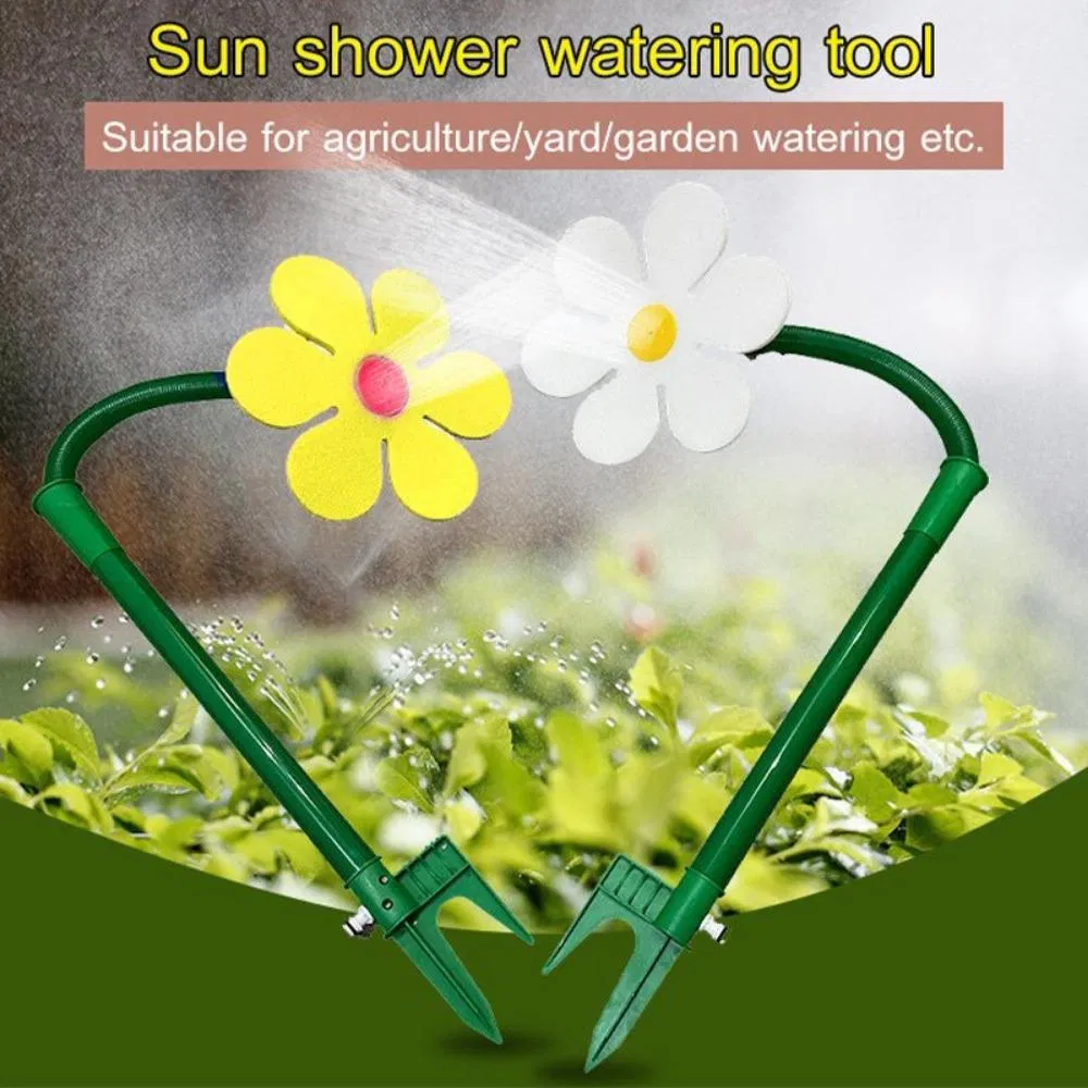 360 Degree Swivel Garden Water Sprinkler with 3/4" and 1/2" Adapters Dancing Daisy Esg20073