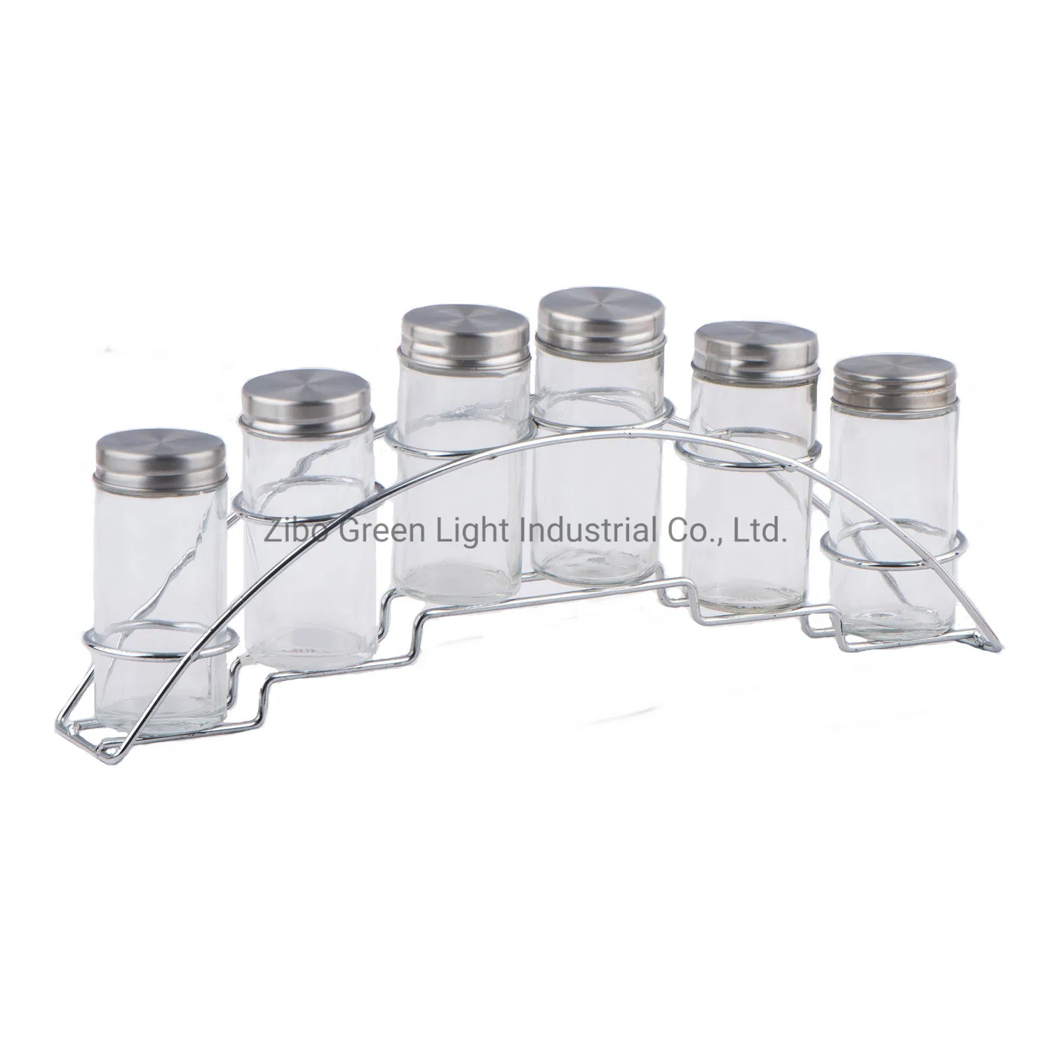 6PCS 80ml Glass Spice Jar/Spice Bottle/Seasoning Bottle/Spice Shaker with Metal Rack