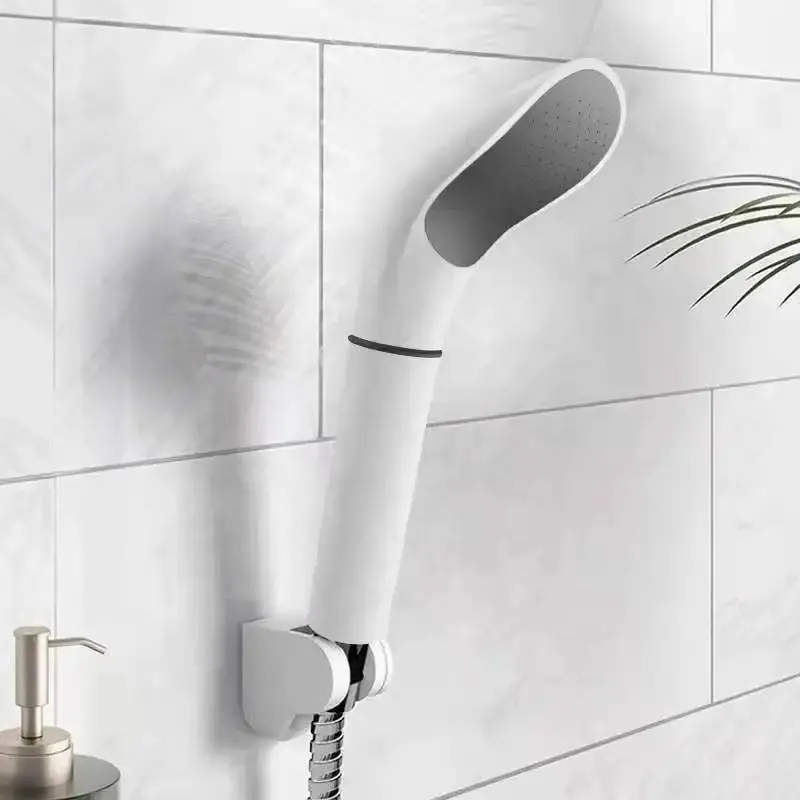 New Design ABS Single Function White Color High Pressure Water Saving Spray Handheld Shower Head