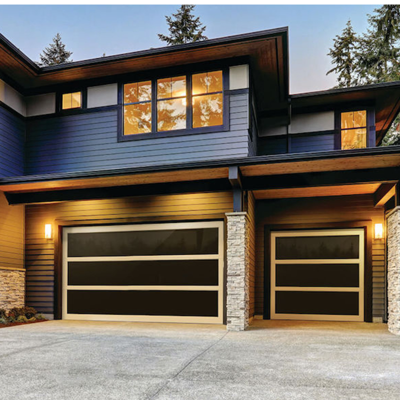 Manufacturer Customized Glass Garage Door Tempered Glass 9X8 Garage Doors with Opener