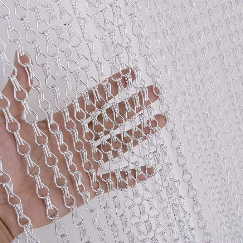 Woven Wire Aluminum Chain Link Metal Curtain Panels for Modern Architecture and Restaurant Interior Design
