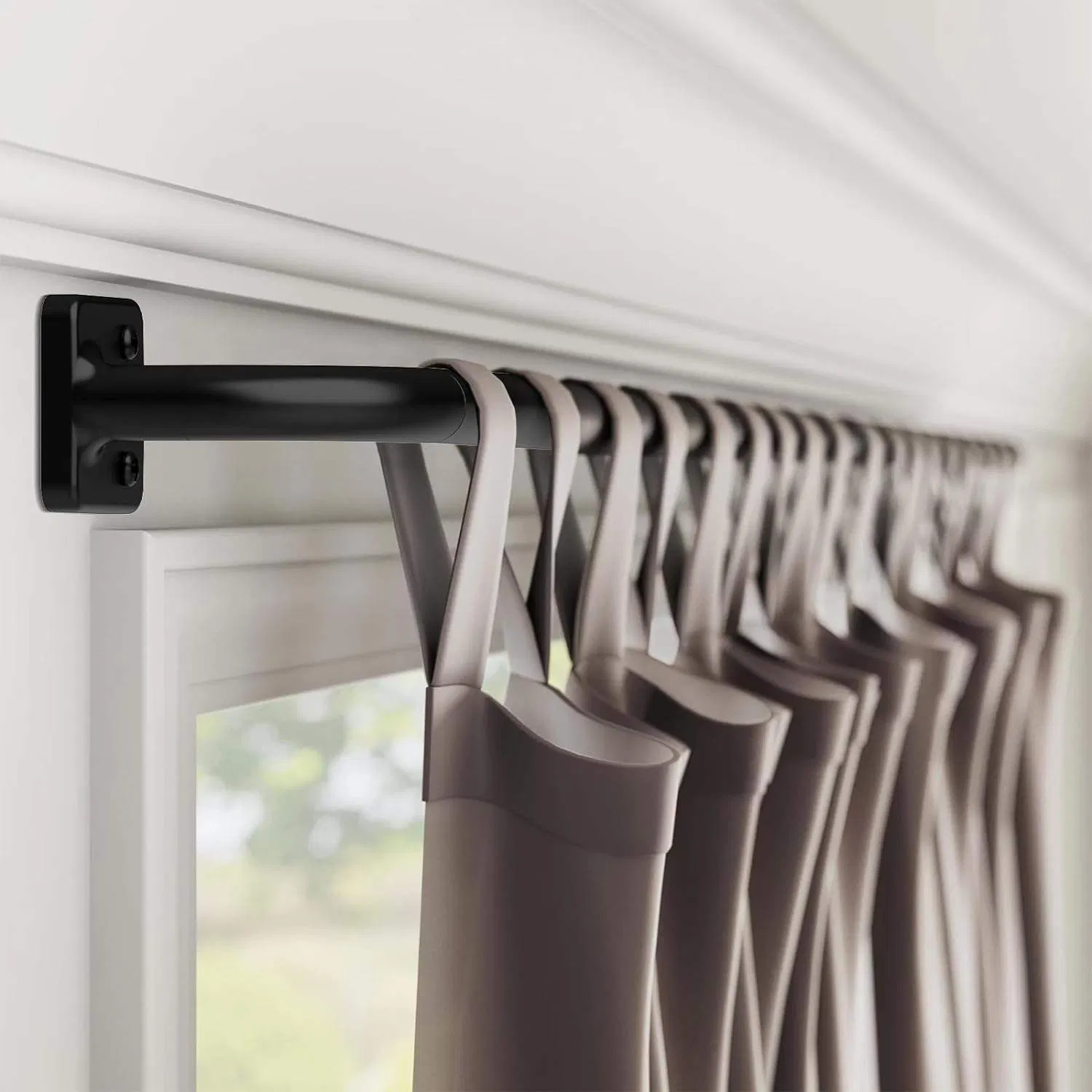 Good Quality Double Poles with Metal Heavy Duty Blackout Curtain Rod