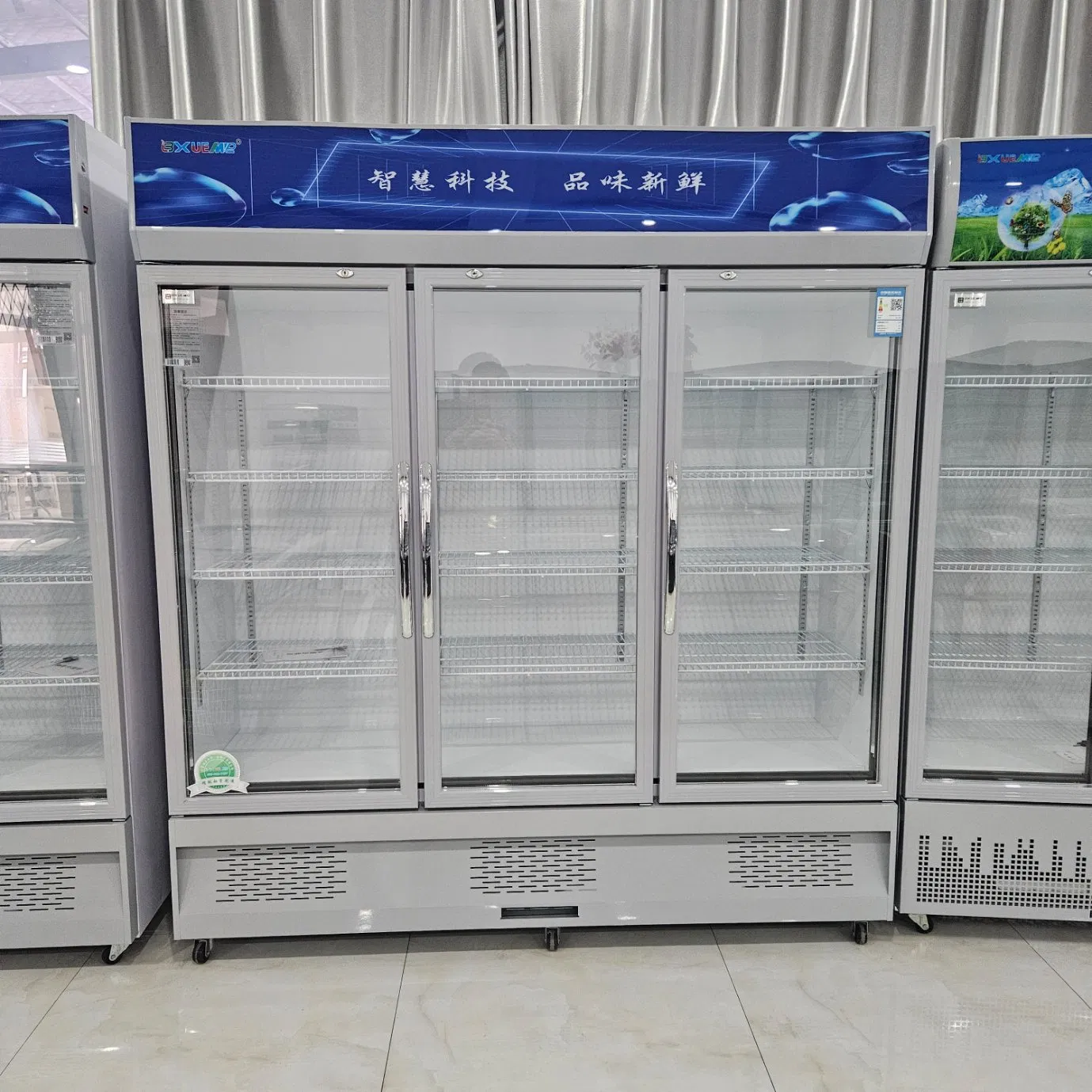 Commercial Glass Beverage Refrigerator Supermarket Grocery Store Energy Drink Display Refrigerator