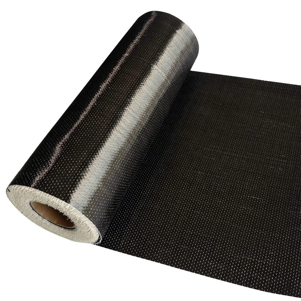12K 300GSM Unidirectional Carbon Fiber Fabrics, Ud T300 Carbon Fiber, for Construction Reinforcement