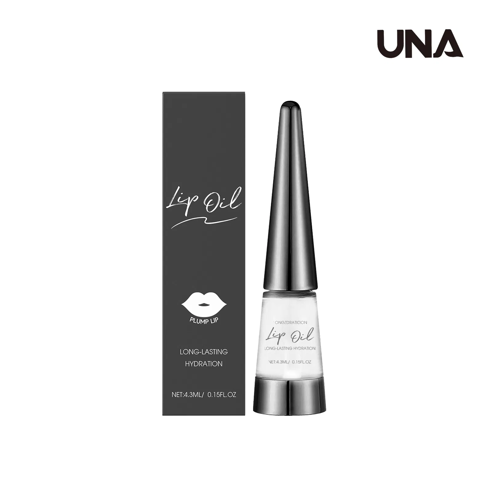 Black Nourishing Lip Oil - Gently Cares for and Hydrates Lips, Naturally Hydrating, Lip Care Oil