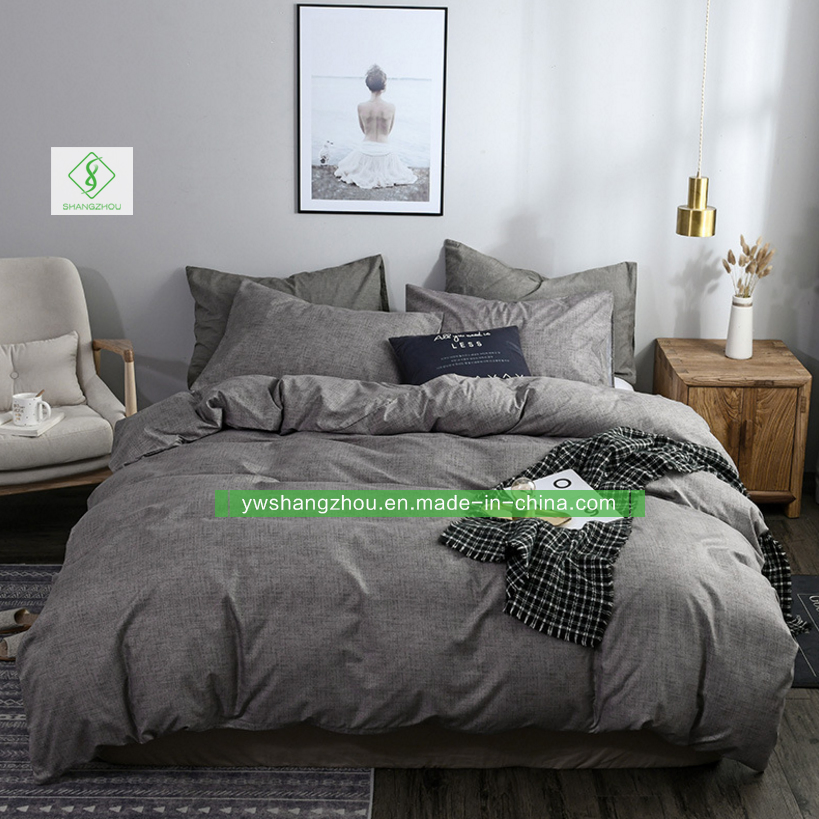 Plain Bedding Set Home Textile Bedding Sheet and Duvet Cover