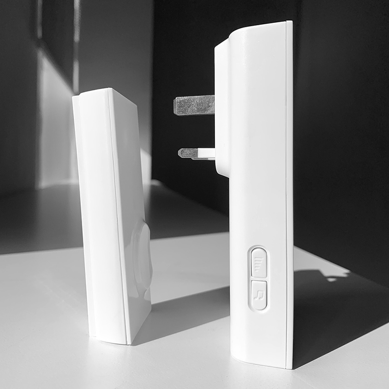 White Touch Button 200m Long Range Wireless Doorbell