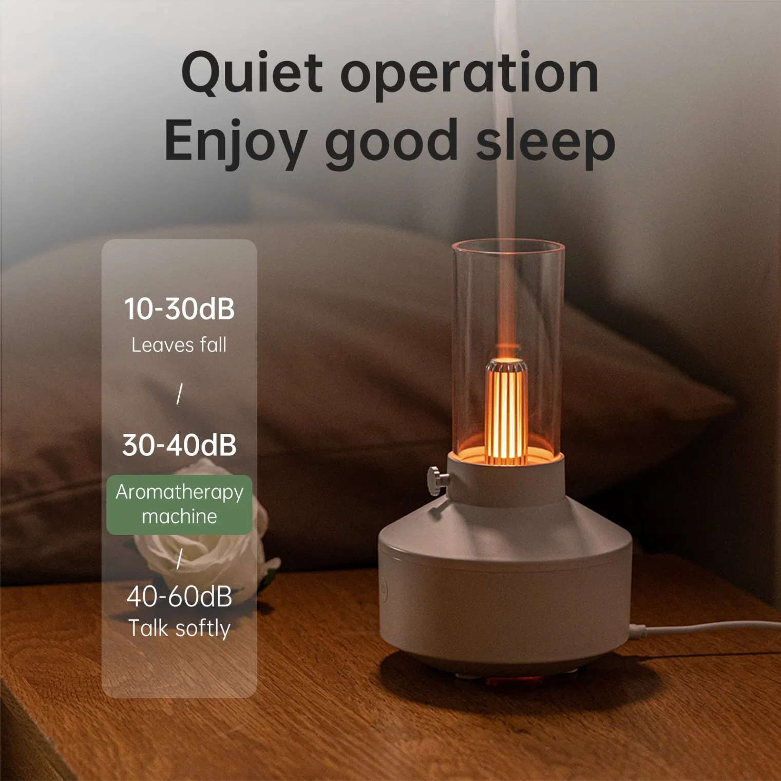 2024 New Simple Retro Design Style Diffuser for Home Essential Oil Humidifier