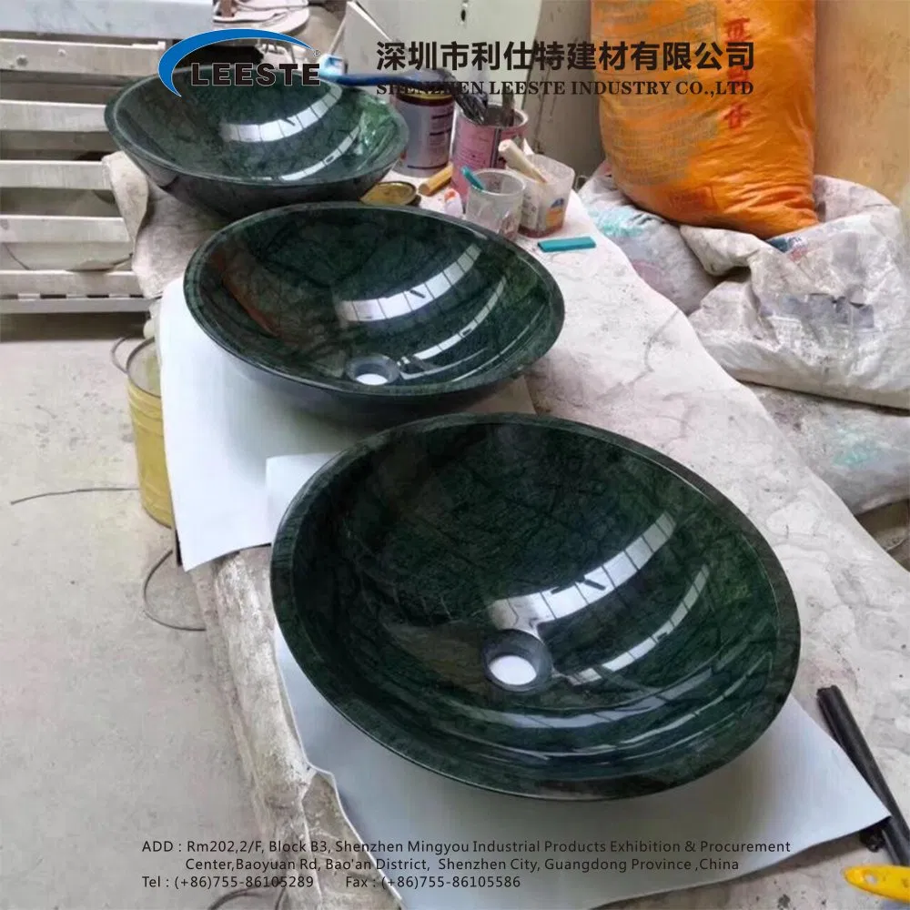 Popular China Luxury Evergreen Marble Basin for Sale
