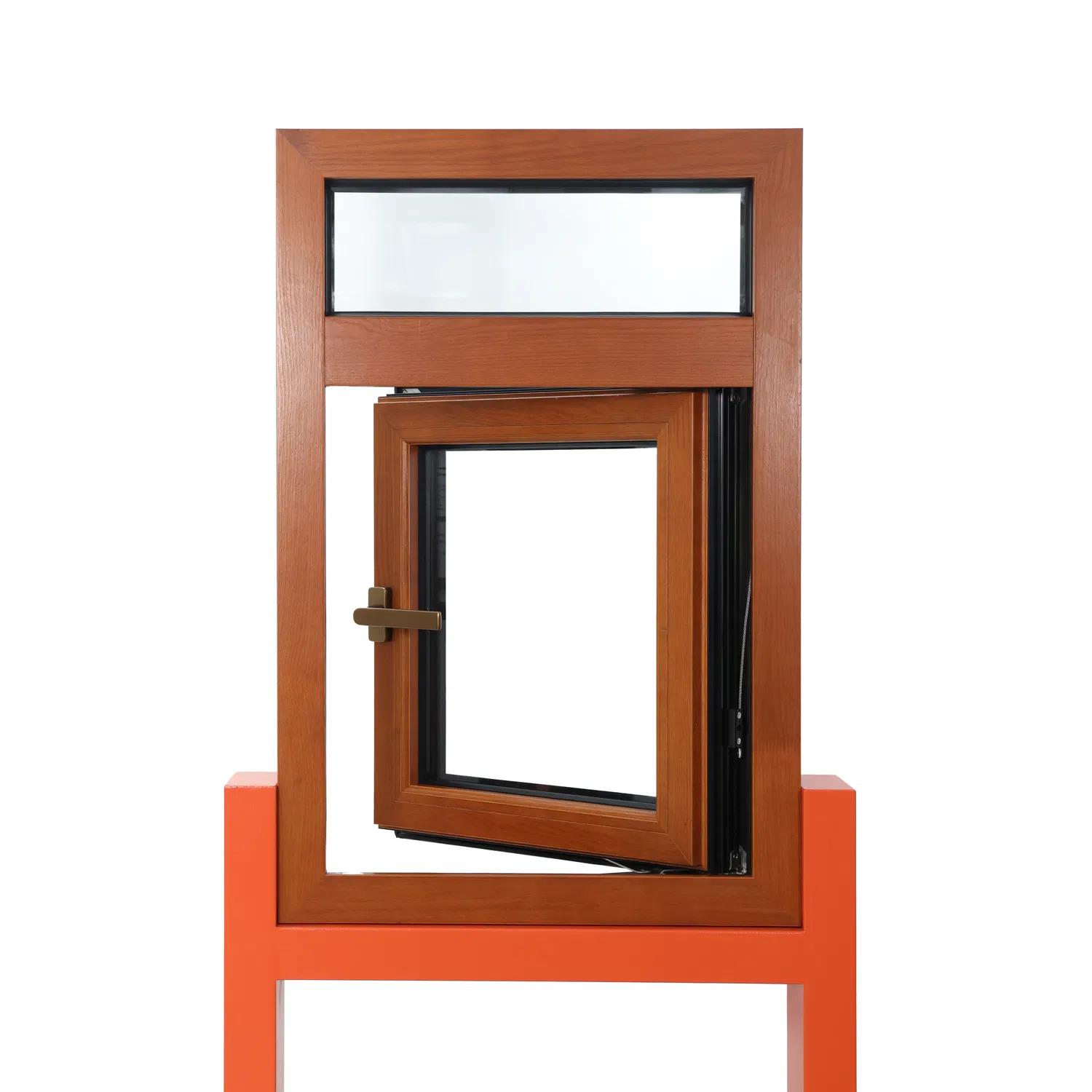 Luxury Design Aluminum Clad Wood Casement/Tilt Turn/ Swing/ Sliding/ Top-Hung Casement Wooden Energy Efficient Windows