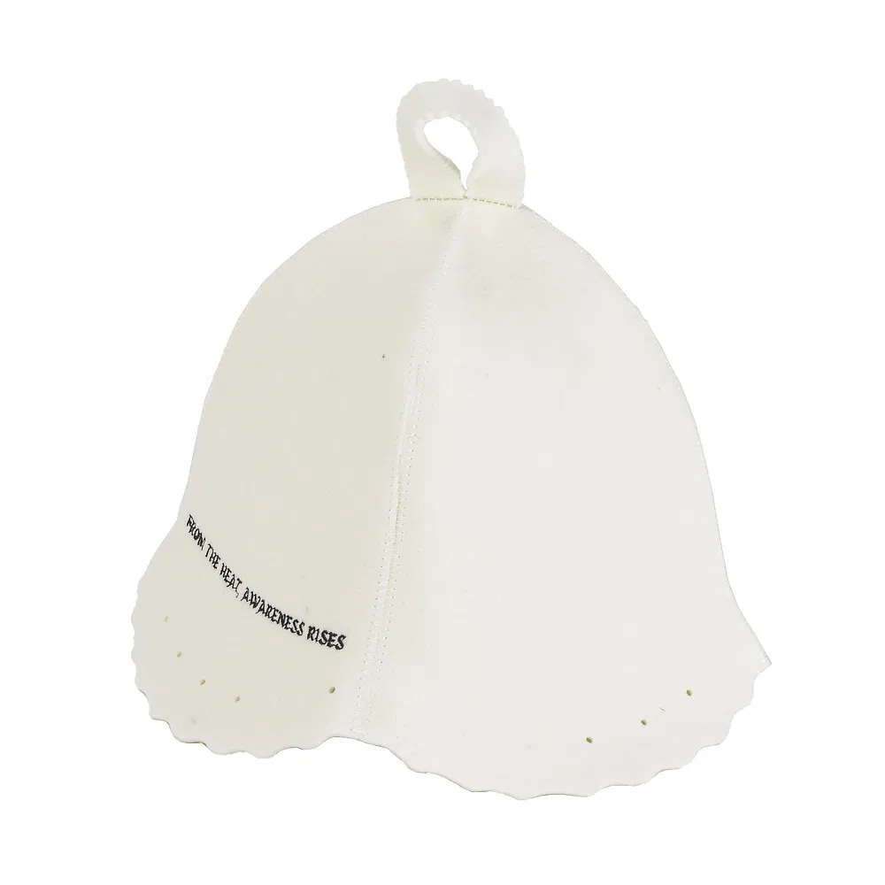Sauna Hat Wool Banya Hat for Women Men White Sauna Cap Sauna Accessories Protect Your Head From Heat