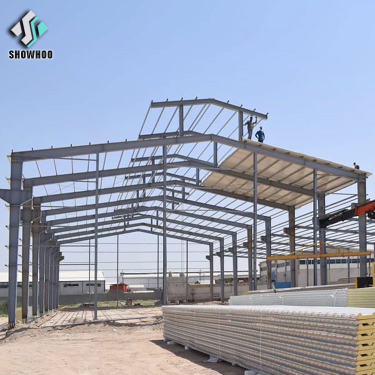 Steel Bar Storage Warehouse Shop Build Light Gauge Steel Structure Prefab Warehouse with Garage