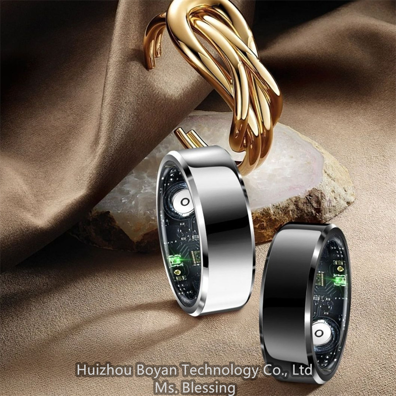 Exceptional Design Multilingual Smart Ring for Heart Rate & Blood Pressure