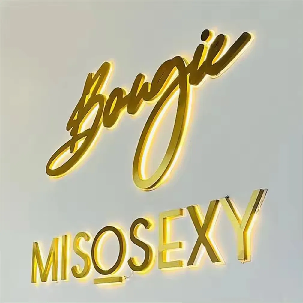 Advertising Illuminated Light Channel Letter Custom Logo Acrylic Outdoor 3D LED Signage