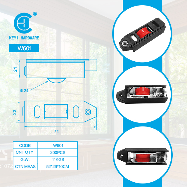 Sliding Window Nylon Plastic Housing Bearing Pulley Roller