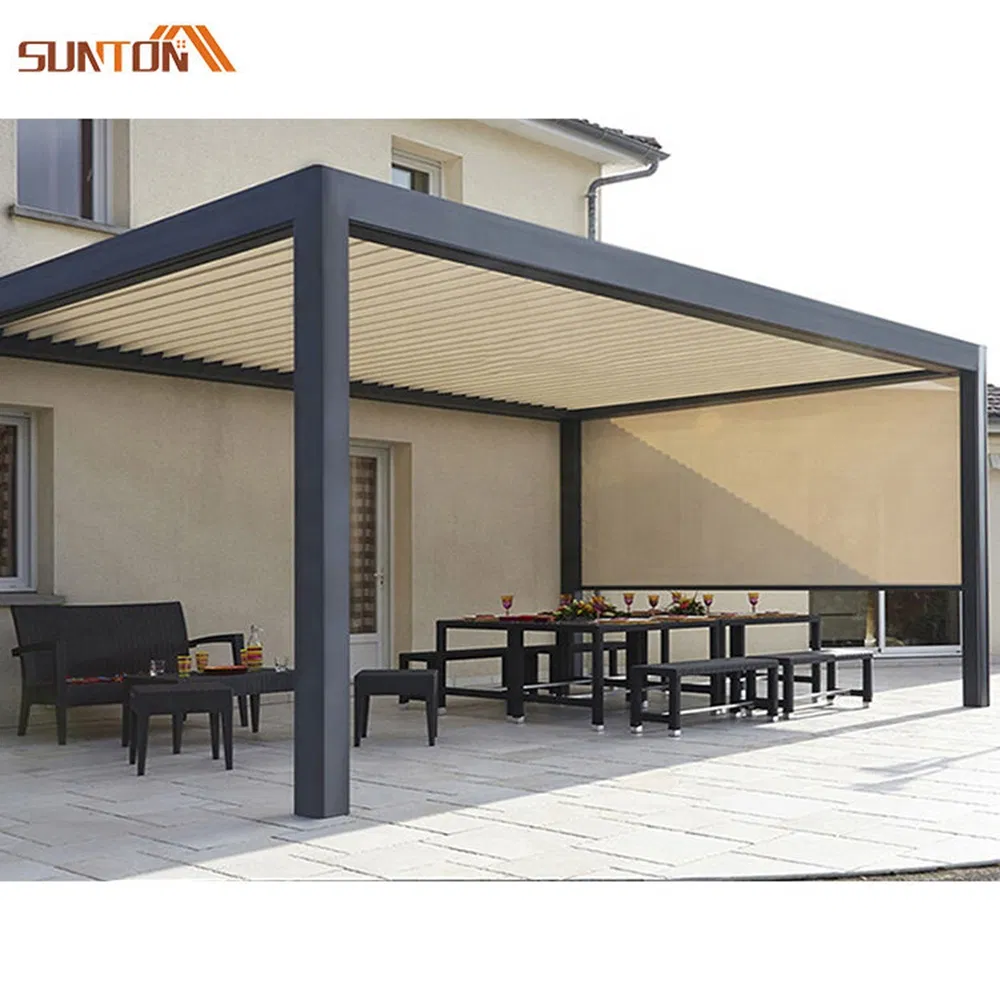 Outdoor Gazebo Pergola Louver Roof System Kits Custom Size Luxury Garden Gazebos