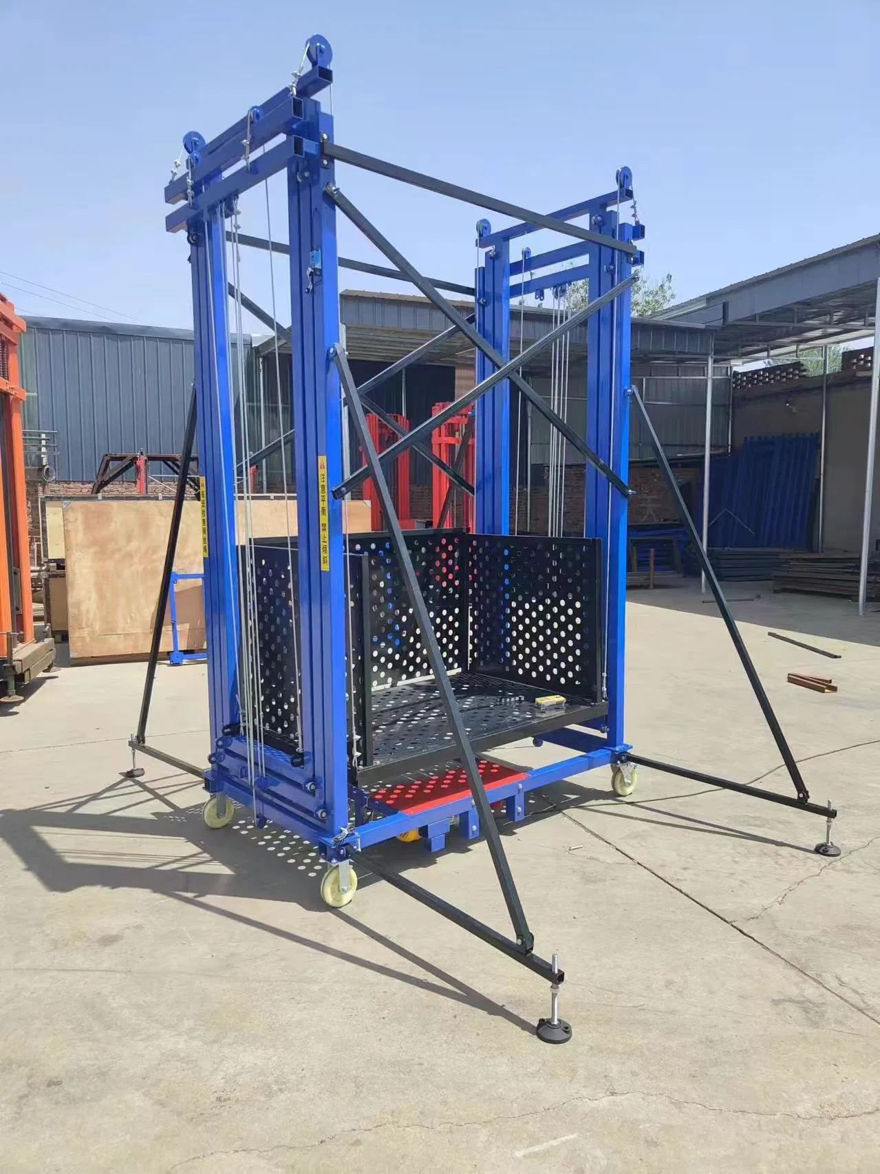 Remote Control Ladder Electric Scaffolding Platform Foldable Aluminium Electric Sacffold Elevator