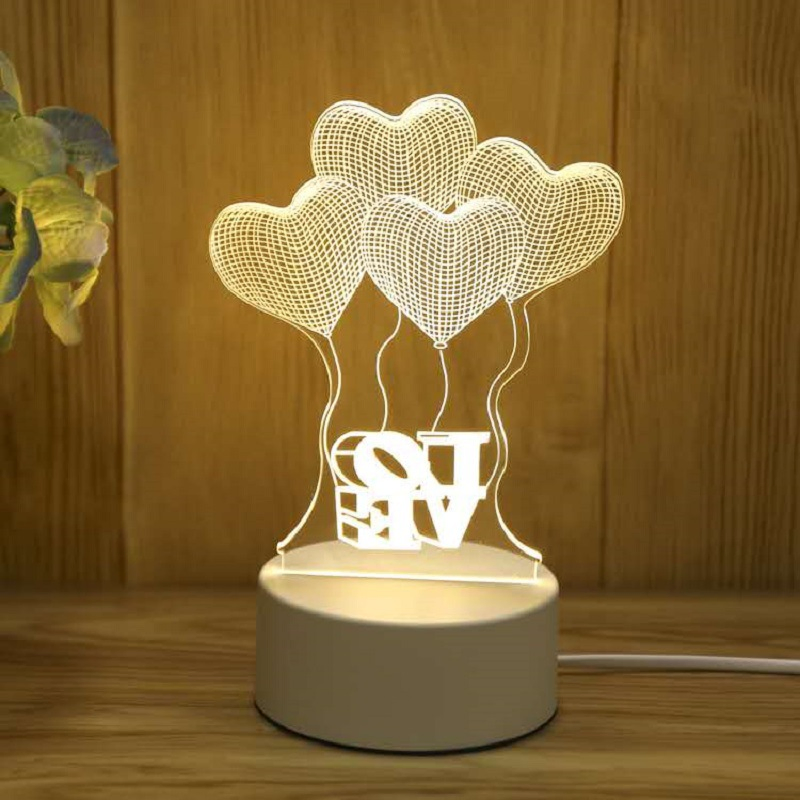 Wooden Base Acrylic LED Night Light