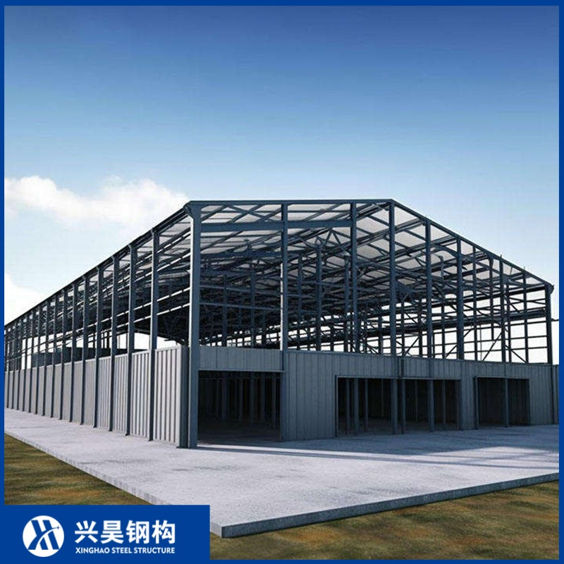 Q235 Customized Prefabricated Prefab House Steel Structure Warehouse for Agricultural Farming/Grain Storage/Workshop/Parking Cars Made Sandwich Panel