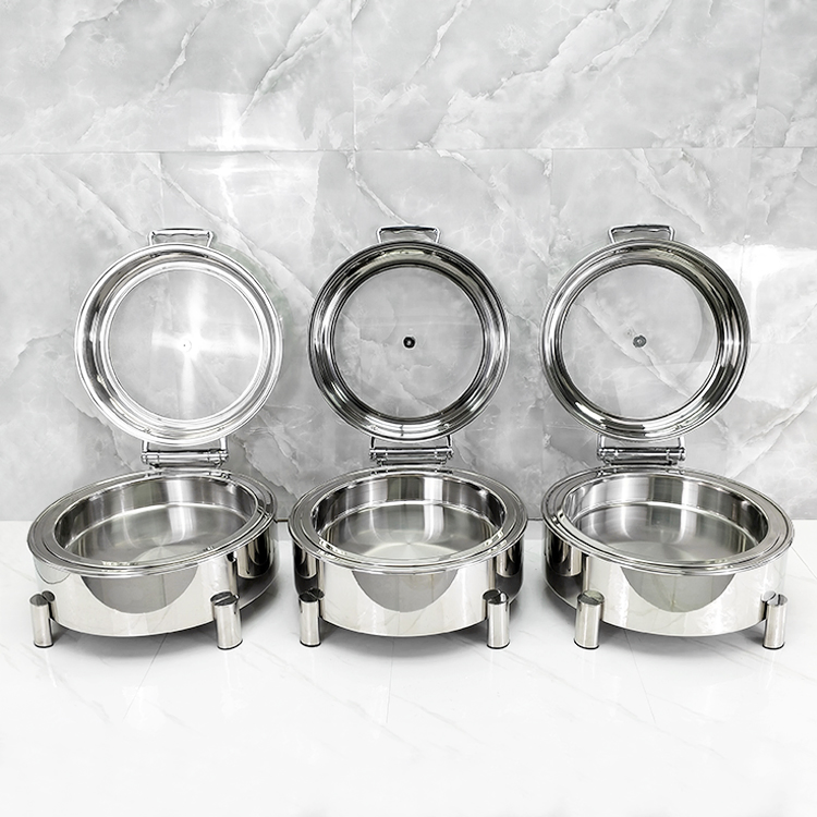 6L Round Hotel Catering Electric Buffet Stove Food Warmer Chafing Dish