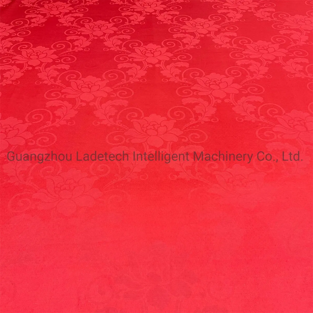LDT-HXB07 Red Color 50-80 Grams Mattress Printed Polyester Tricot / Pongee Fabric