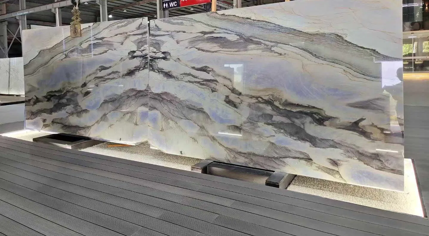 Blue Luxury Stone Brazil Background Wall Flooring Tiles