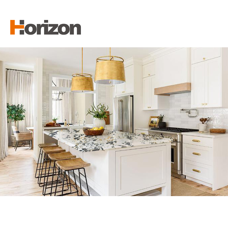Transparent Stone Lym9061 Horizon Quartz Jade Kitchen Quartz Countertop Vanity Artificial Stone Quartz Slab Quartz Stone