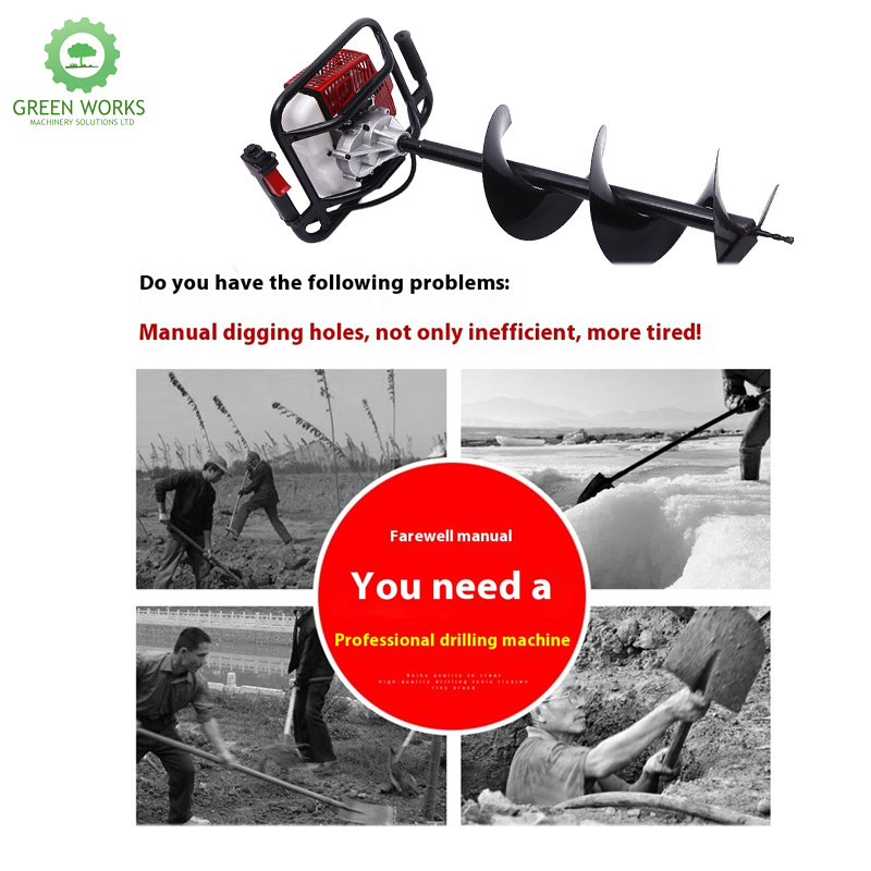 High Power Small Gasoline 2 Stroke Garden Agriculture Earth Auger for Digging