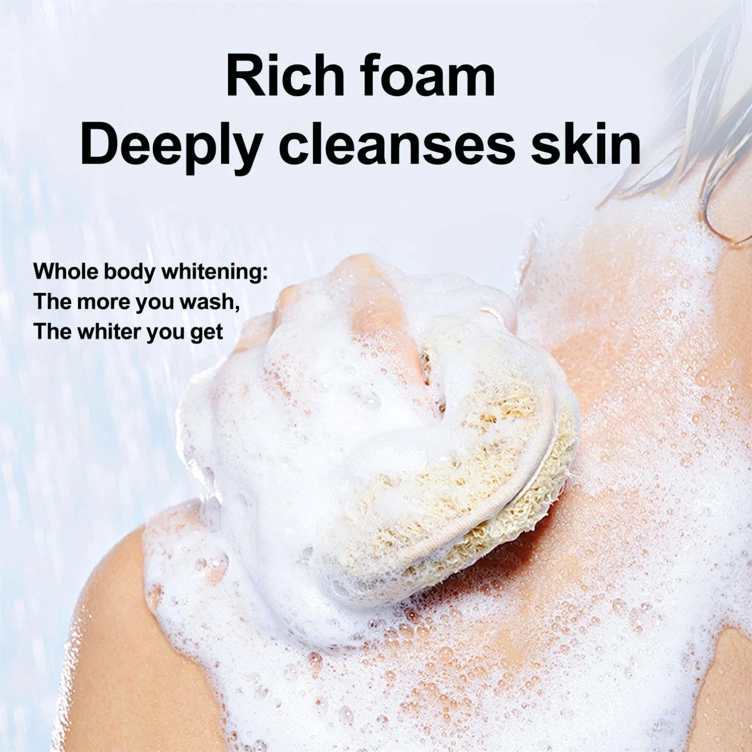 Roushun Kojic Acid Scrub Shower Gel - Exfoliating Brightening Body Wash