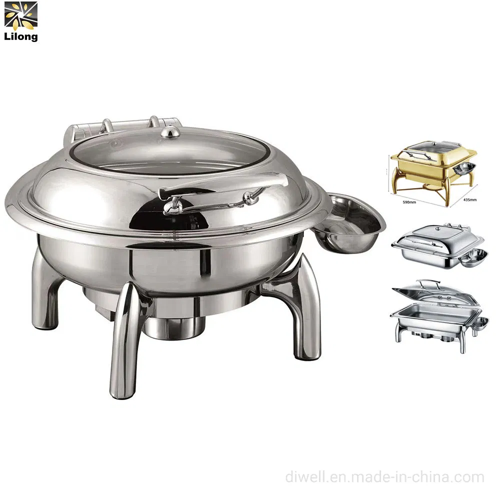 Visualization Chafing Dish Stainless Steel Warmer Hydraulic Chafer Buffet Stove