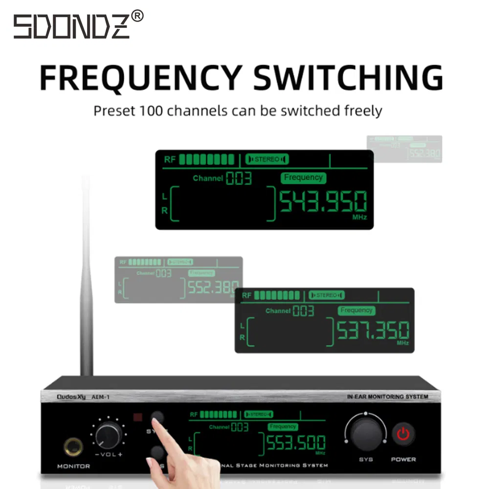 AEM-01+1A Wireless Earbud Monitoring System for Bands and Studios