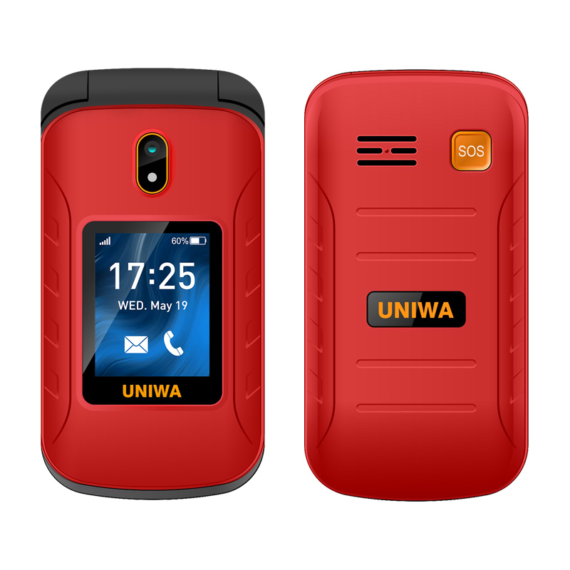 Кнопочный телефон Uniwa V909t 4G, раскладушка