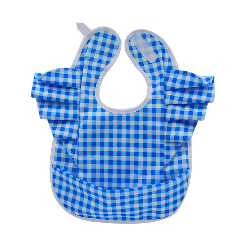 New Baby Bib with Lace, Polyester Waterproof Bib and Food Bag
