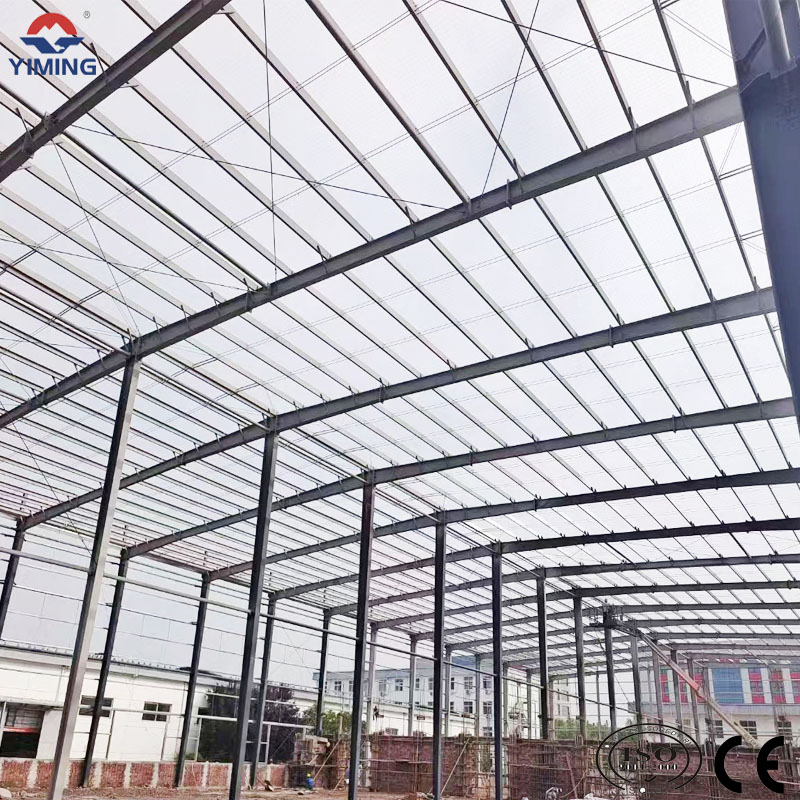Steel Structure Grid Concrete Raw Material Storage Warehouse Finished Product Warehouse