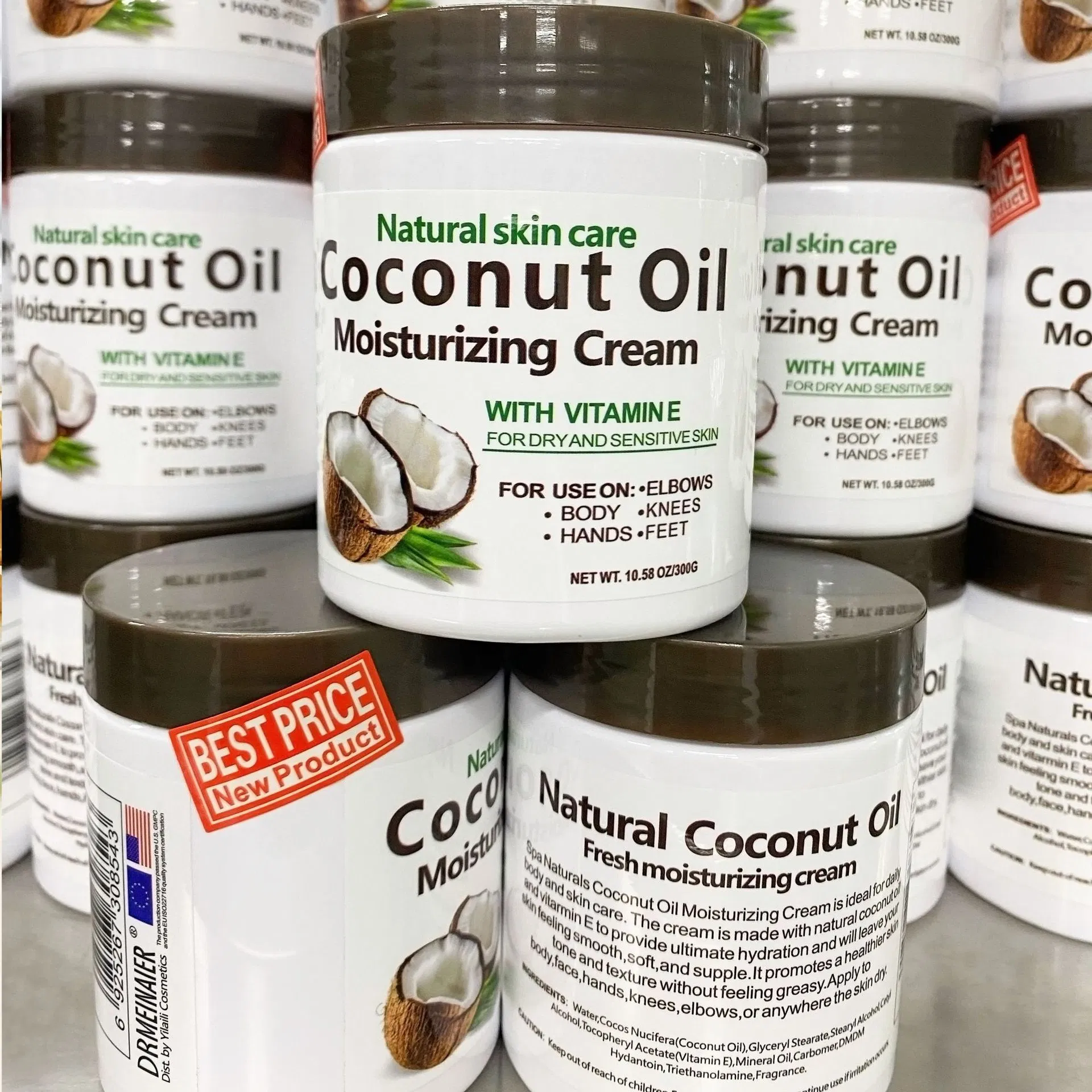 OEM/ODM Natural Organic Coconut Oil Face Cream 300g