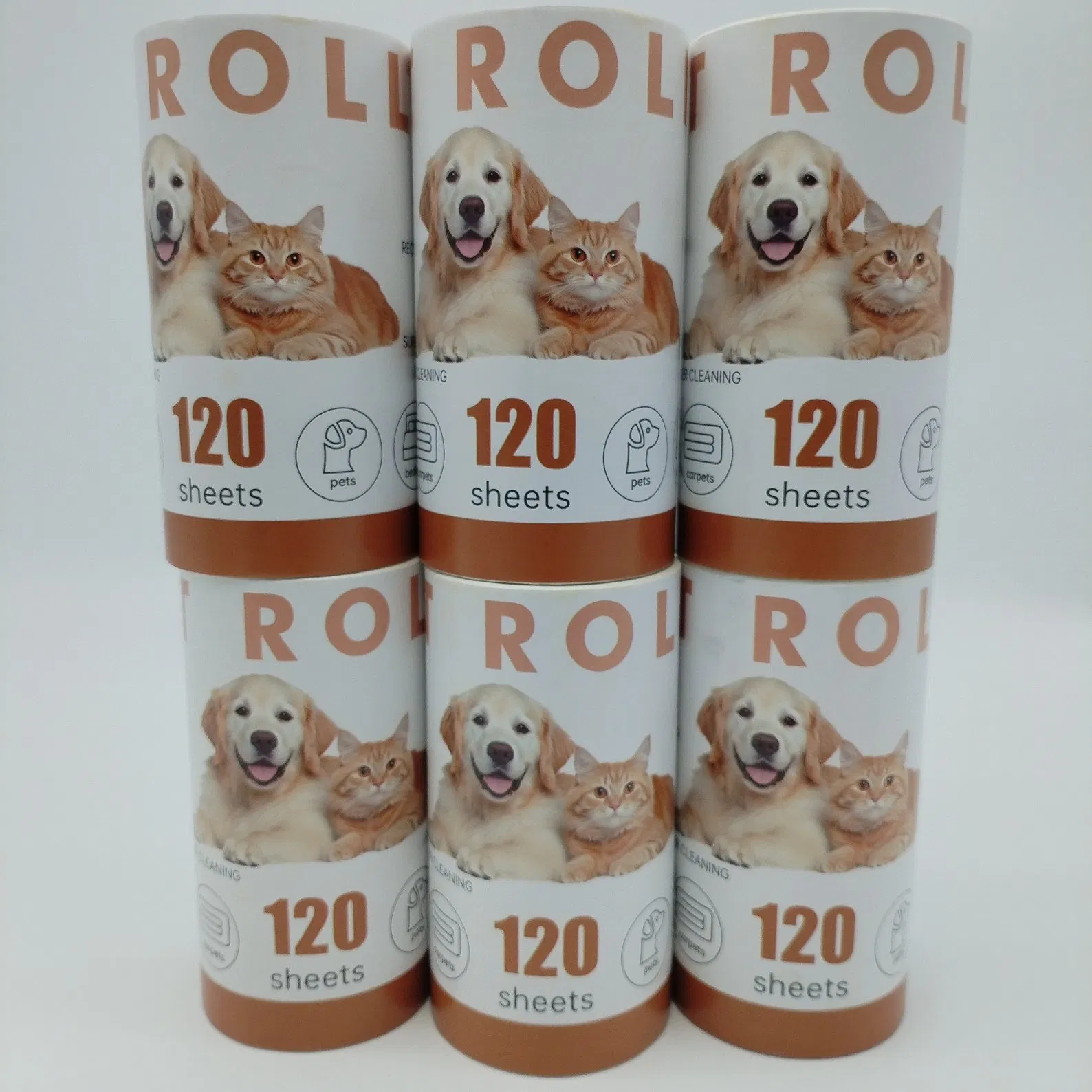 Manual 30 60 90 100 Sheets Adhesive Spiral Tear Paper Cleaning Clothes Sticky Lint Roller Pet Hair Remover