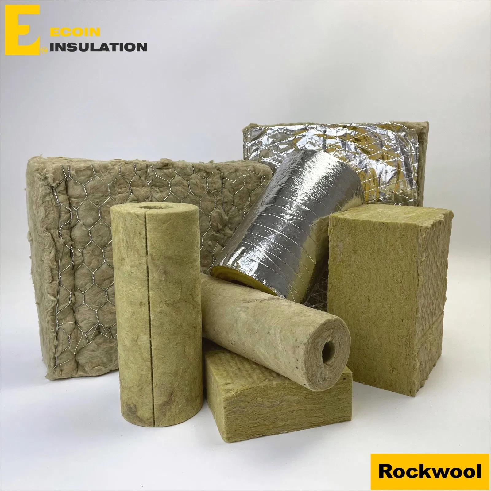 75mm Mineral Wool Acoustic Aerogel Rockwool Aluminium Foil Reinforced Rock Wool Blanket