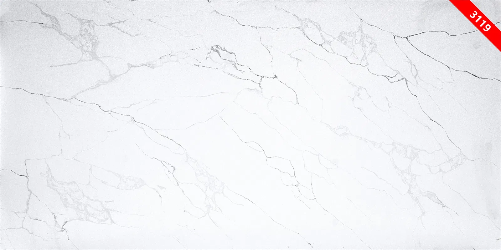 Bookmatch Calacatta Quartz Kk3119 Slab and Kitchen Countertop and Vanity Top